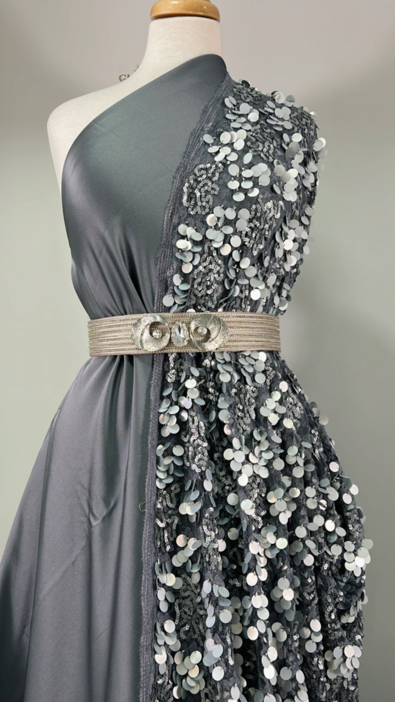 TAKCHITA PAILLETEE EN GRIS