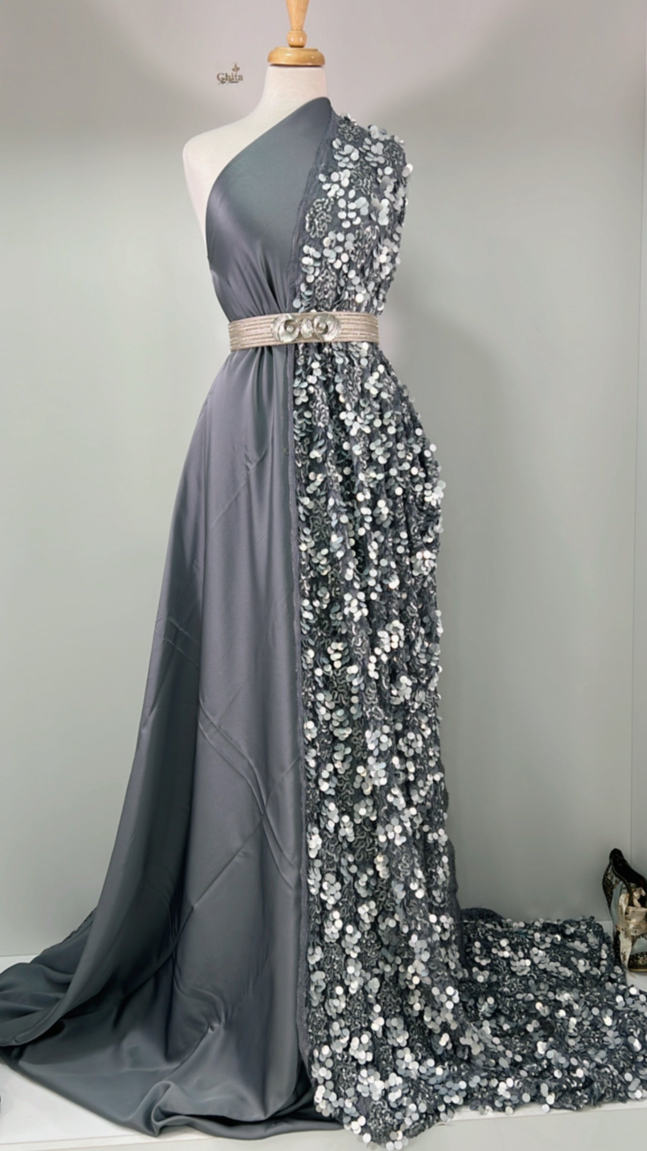 TAKCHITA PAILLETEE EN GRIS